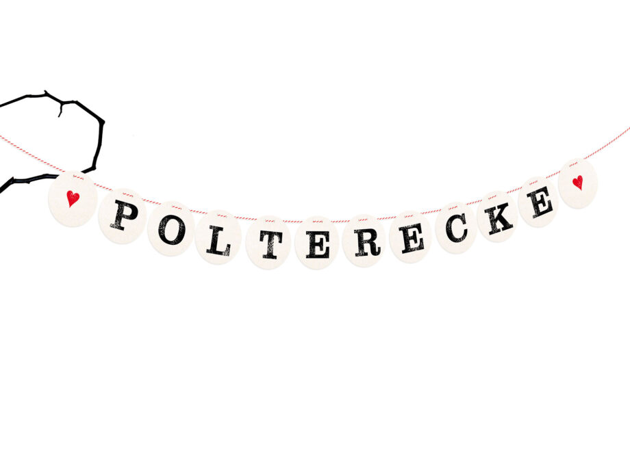 Renna Deluxe Polterecke Girlande für den Polterabend Super Sparpreis