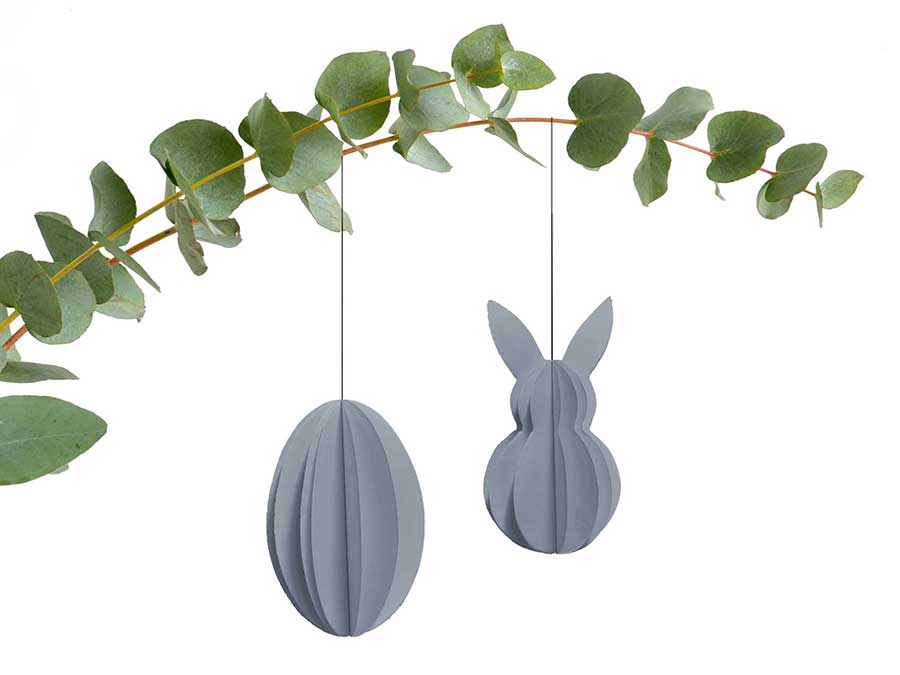 Renna Deluxe Grauer Osterhase Anhänger Kostenloser Versand