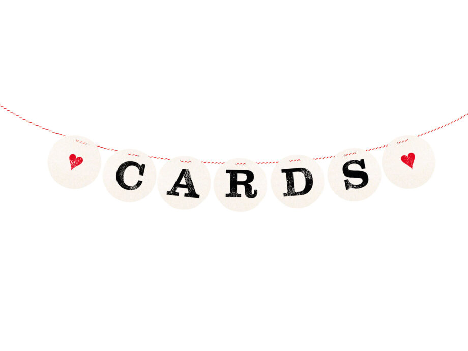 Renna Deluxe CARDS Girlande Hochzeitsgirlande Sonderangebot