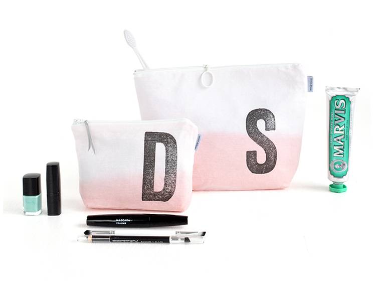 Renna Deluxe Kulturtasche ROSA mit Monogramm personalisiert Osterangebot