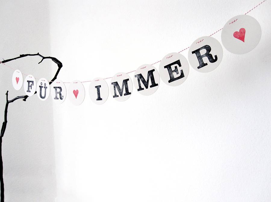 Renna Deluxe FÜR IMMER Hochzeitsgirlande Valentinstagsangebot