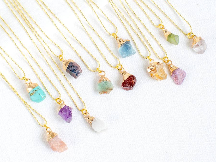 Renna Deluxe GEBURTSSTEIN Januar Kette Gold Nur noch ein Tag übrig