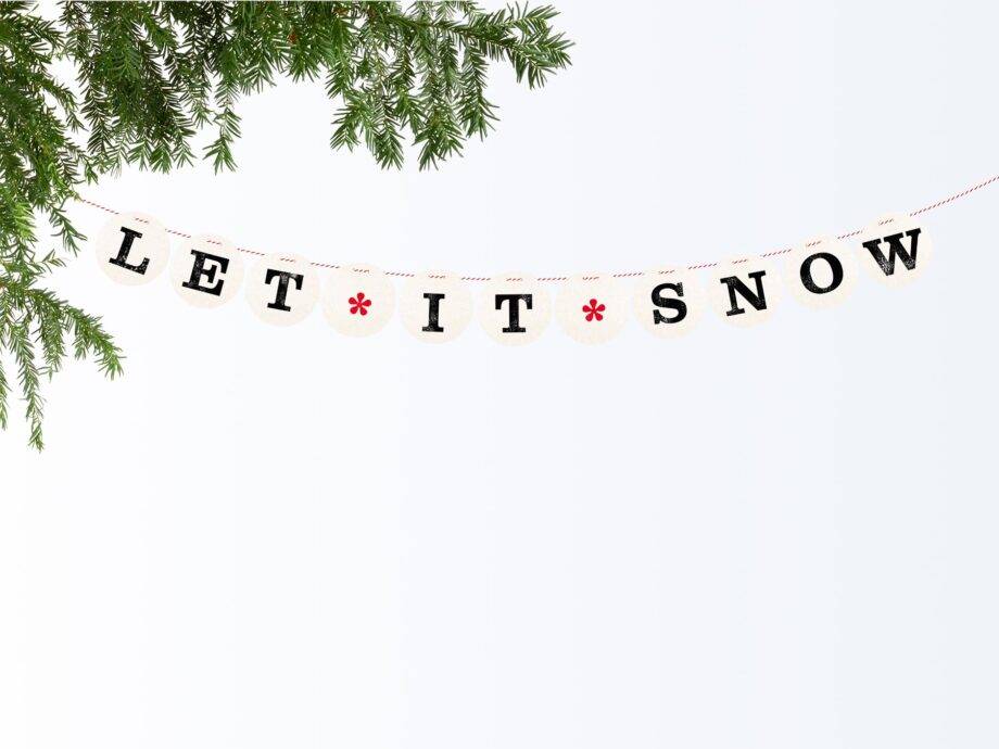 Renna Deluxe LET IT SNOW Girlande Valentinstagsangebot