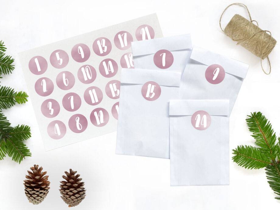 Renna Deluxe Adventskalender ROSA Handlettering Neuheiten