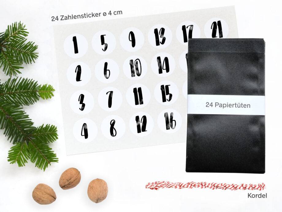 Renna Deluxe Adventskalender Schwarz mit Handlettering für Männer Zeitbegrenzte Promotion