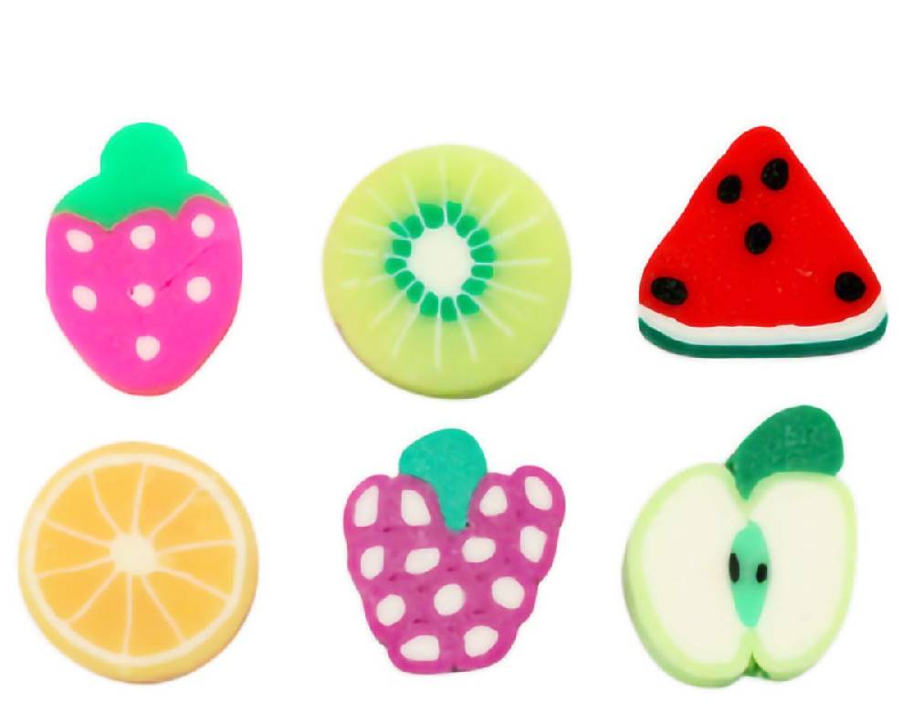 Sadingo Polymer Clay Perlen | 40 Stk., 10mm, Früchte Blitzangebot