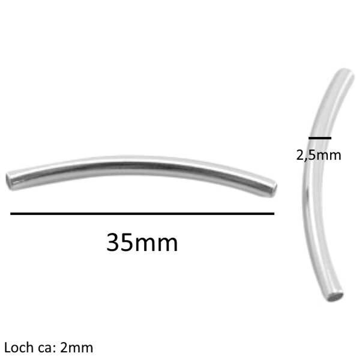Sadingo Metallperlen | Metallröhrchen 15 Stück, 35x2,5mm VIP-Rabatte