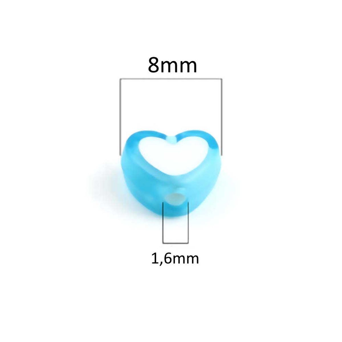 Sadingo Acrylperlen Herz | 300 Stück, 8x7mm Tiefpreis