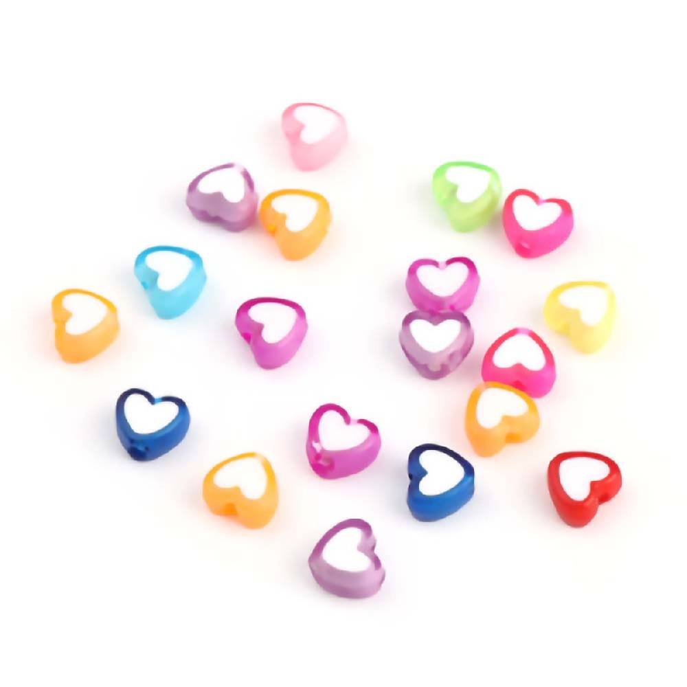Sadingo Acrylperlen Herz | 300 Stück, 8x7mm Tiefpreis
