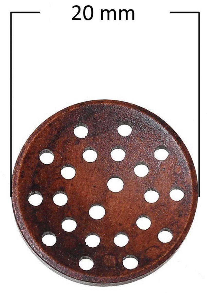 Sadingo Holzknöpfe Dunkelbraun - 50 Stk. - Ø 2 cm Zeitbegrenzte Promotion