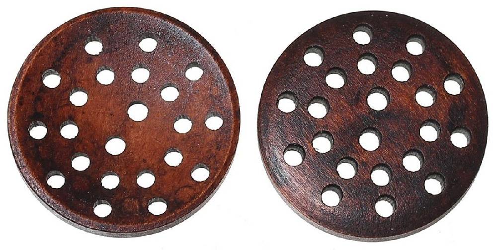 Sadingo Holzknöpfe Dunkelbraun - 50 Stk. - Ø 2 cm Zeitbegrenzte Promotion