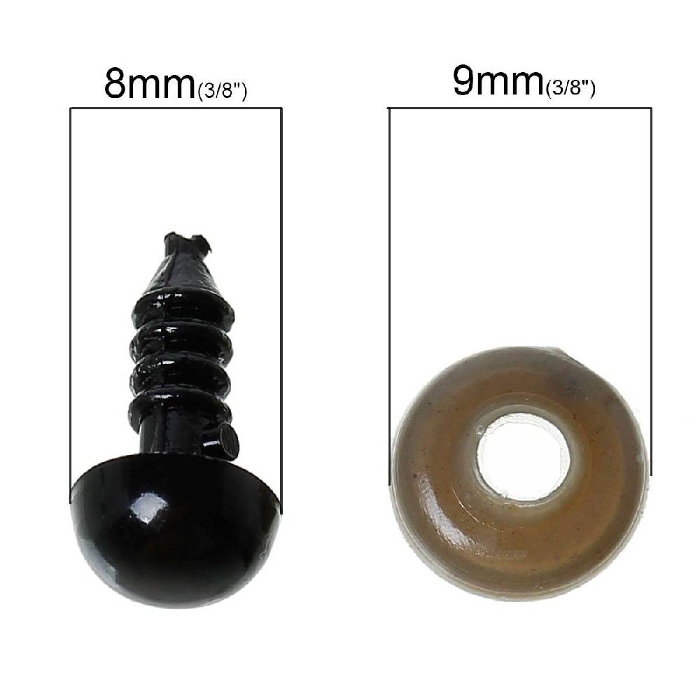 Sadingo Puppenaugen, Teddyaugen - 50 Stk. - Auge Ø 8 mm Bis zu 60% Rabatt