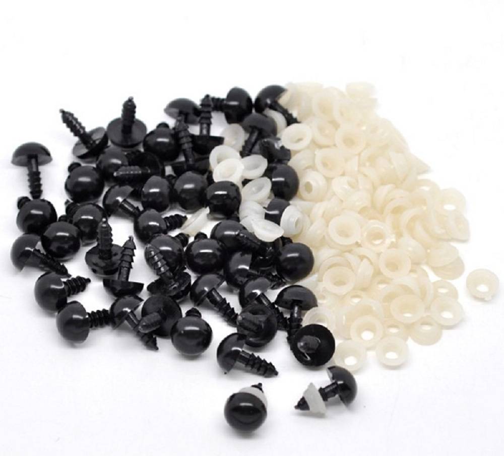 Sadingo Acryl Puppenaugen, Teddyaugen - 10 mm - 100 Stk Bis zu 65% Rabatt
