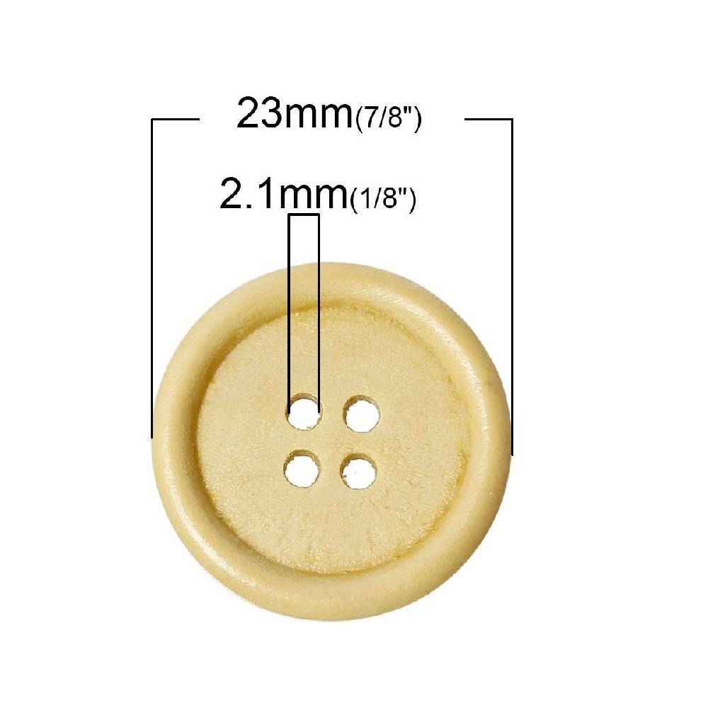Sadingo Holzknöpfe / 50 Stk. / Ø 2,3 cm Bis zu 55% Rabatt