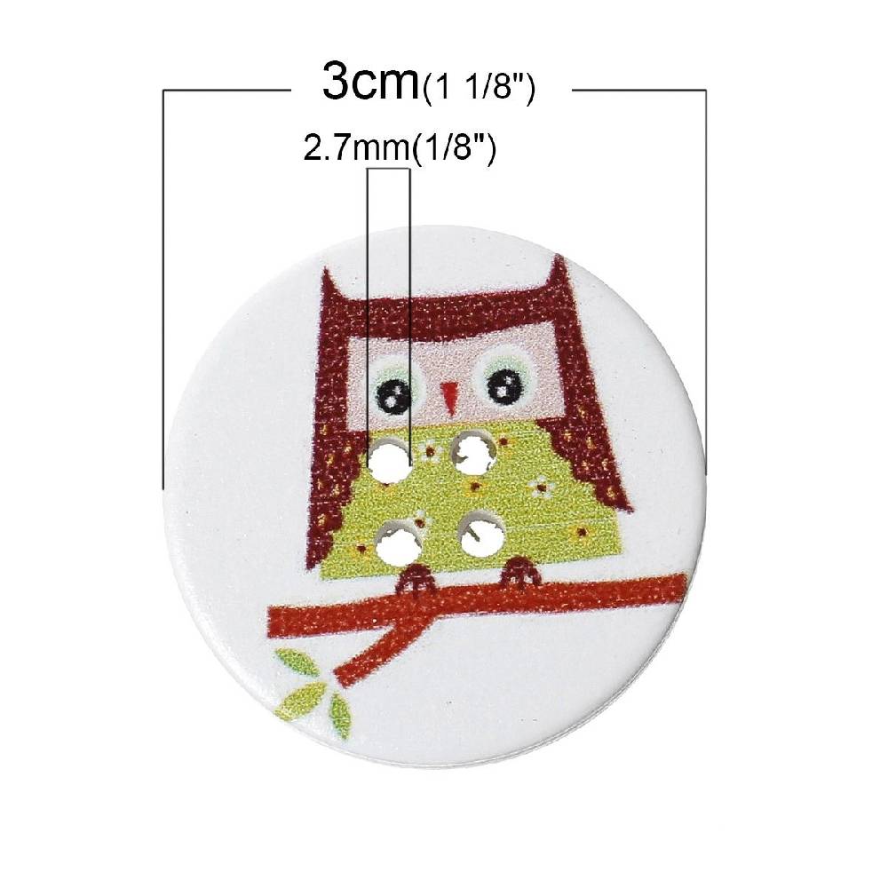 Sadingo Holzknöpfe / 50 Stk. / Ø 3 cm Discount Store für neue Produkte