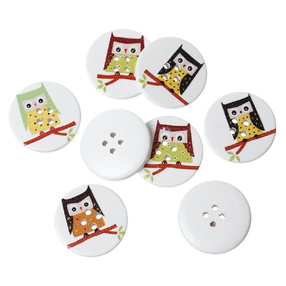 Sadingo Holzknöpfe / 50 Stk. / Ø 3 cm Discount Store für neue Produkte