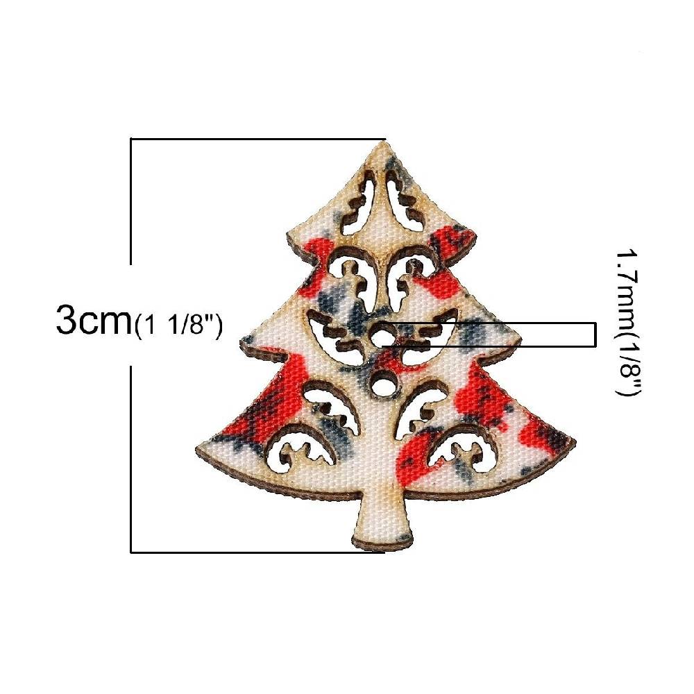 Sadingo Holzknöpfe / 50 Stk. / Weihnachtsbaum Super Rabatt