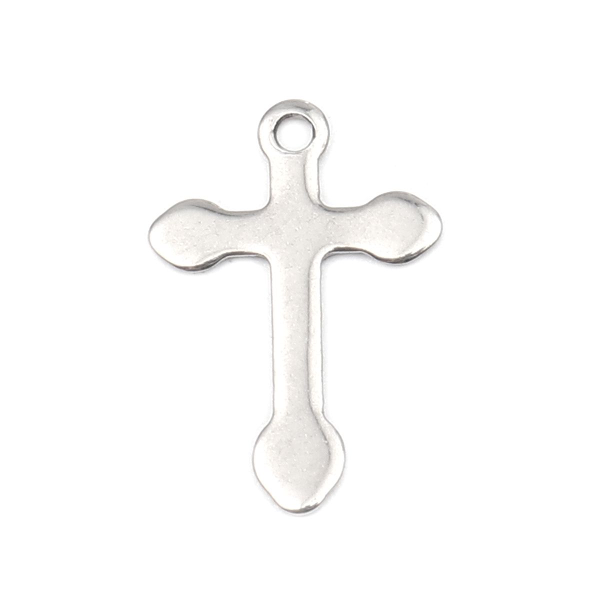Sadingo Kreuz Anhänger Silber 10 Stück 12x18mm, Bastelbedarf Verkauf