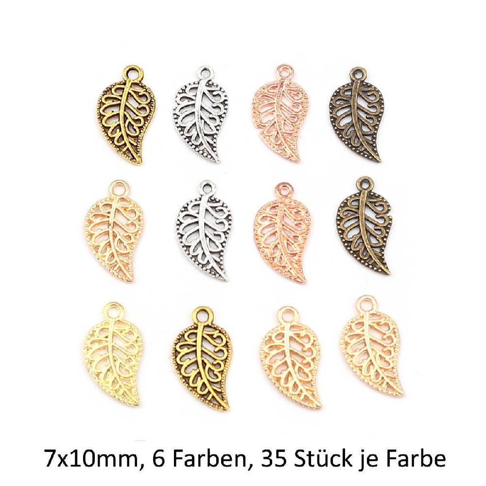 Sadingo Schmuckanhänger Set Blatt, 210 Stück, 19x10 mm Schlussverkauf