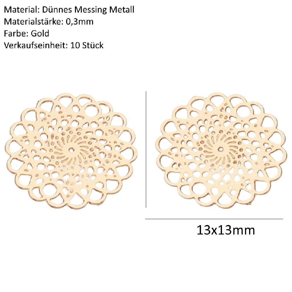 Sadingo Schmuckverbinder Blume des Lebens | 10 Stück, 13mm Sonderangebot