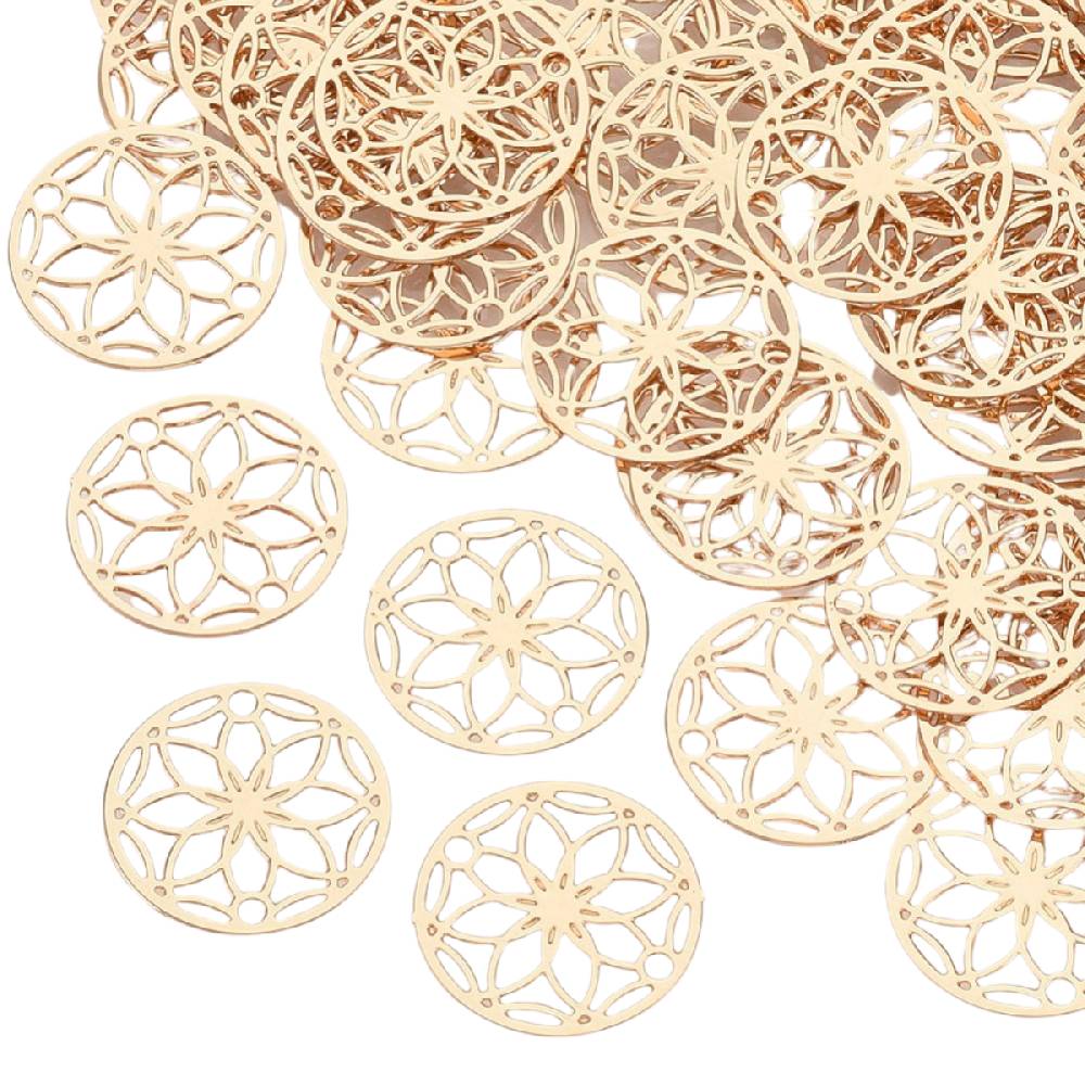 Sadingo Schmuckverbinder | 10 Stück, 13mm, Anhänger Blume des Lebens Rabatt