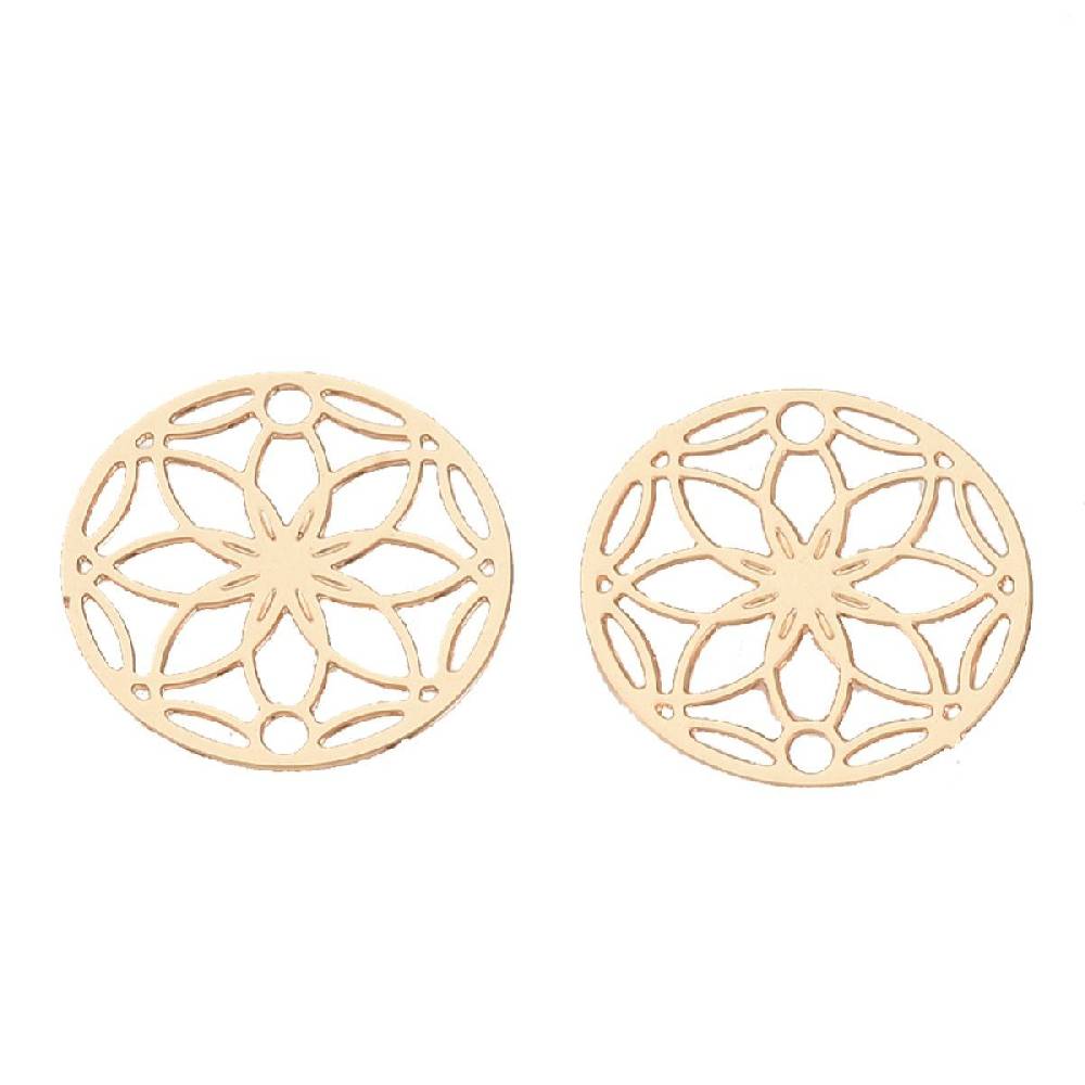 Sadingo Schmuckverbinder Blume des Lebens | 10 Stück, 13mm Versandkostenfrei