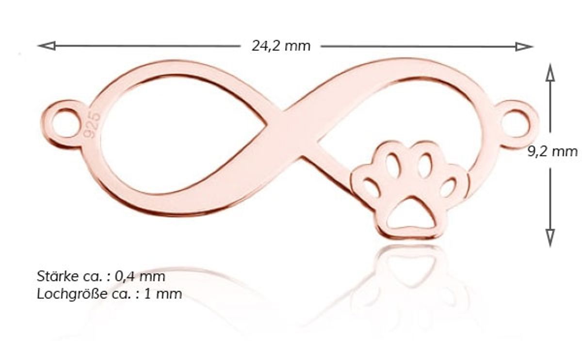 Sadingo Schmuckverbinder Infinitiy | 24,2 x 9,2mm Online Shopping