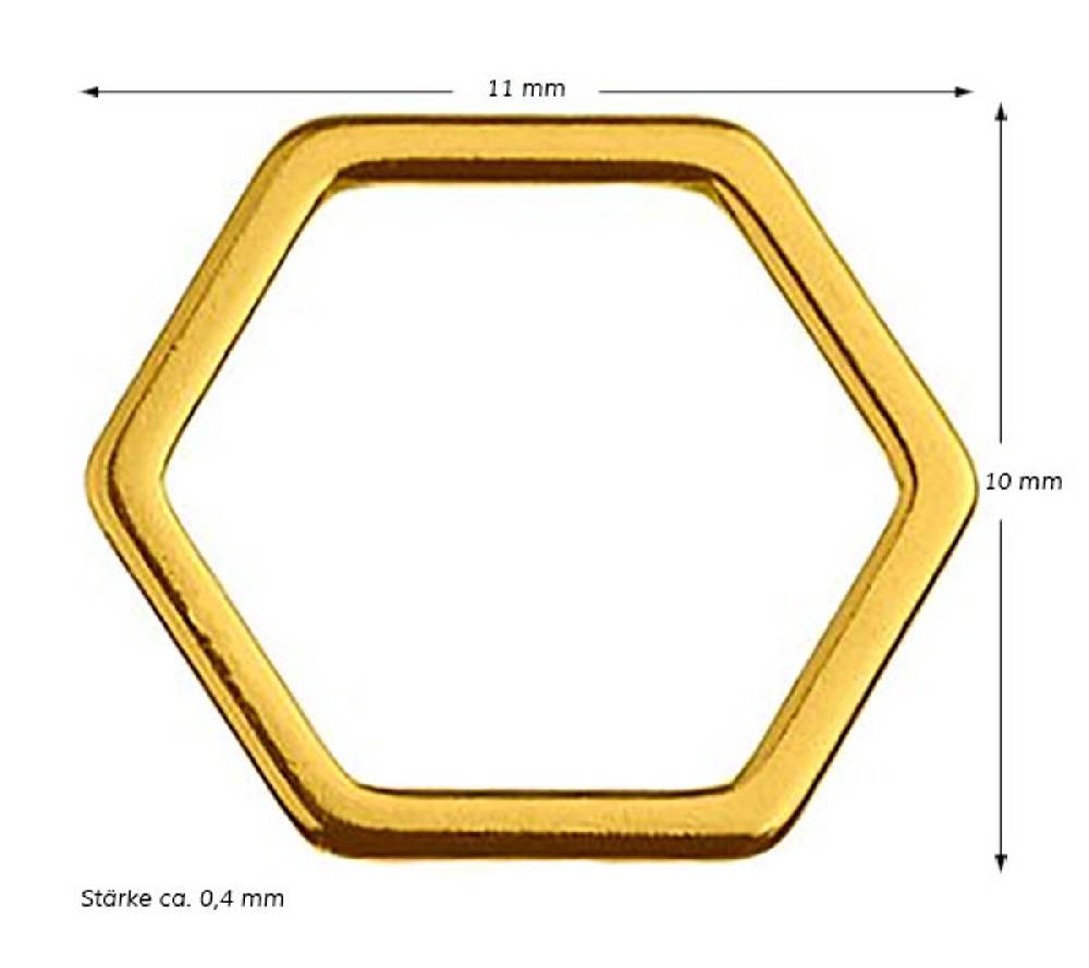 Sadingo Schmuckverbinder Sechseck | 1 Stück, 10x11 mm Cyber Monday