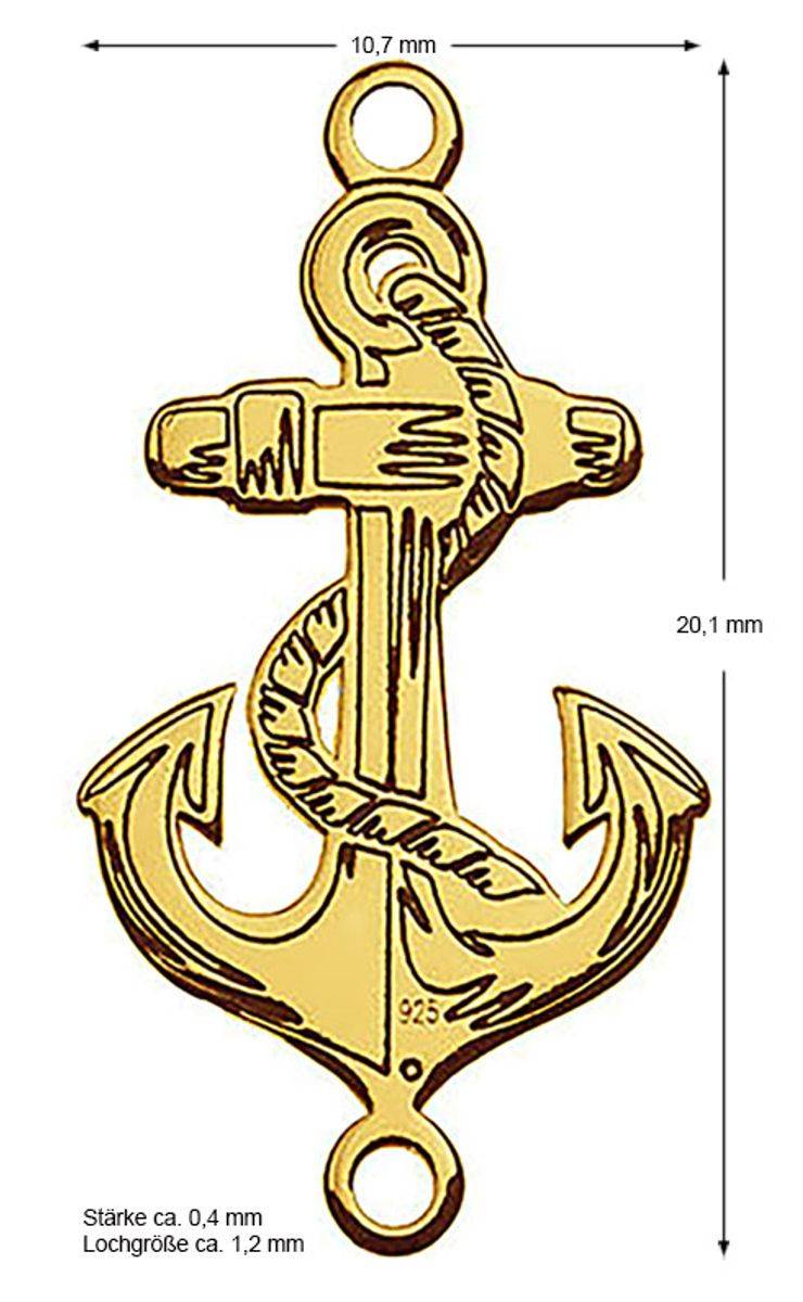 Sadingo Schmuckverbinder Anker | 20,1 x 10,7 mm Weihnachtsangebot