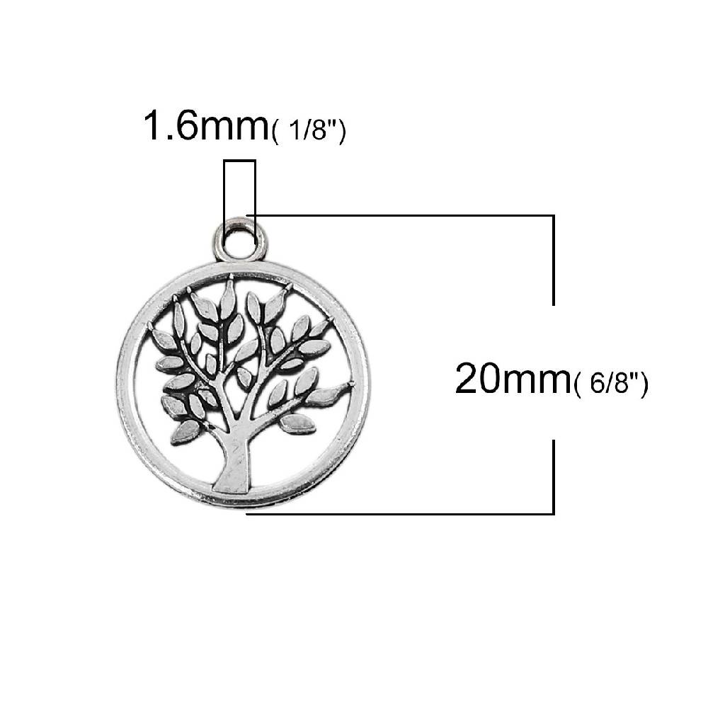 Sadingo Schmuckanhänger Lebensbaum - 10 Stück - 20 x 17 mm Kostenlose Rückgabe