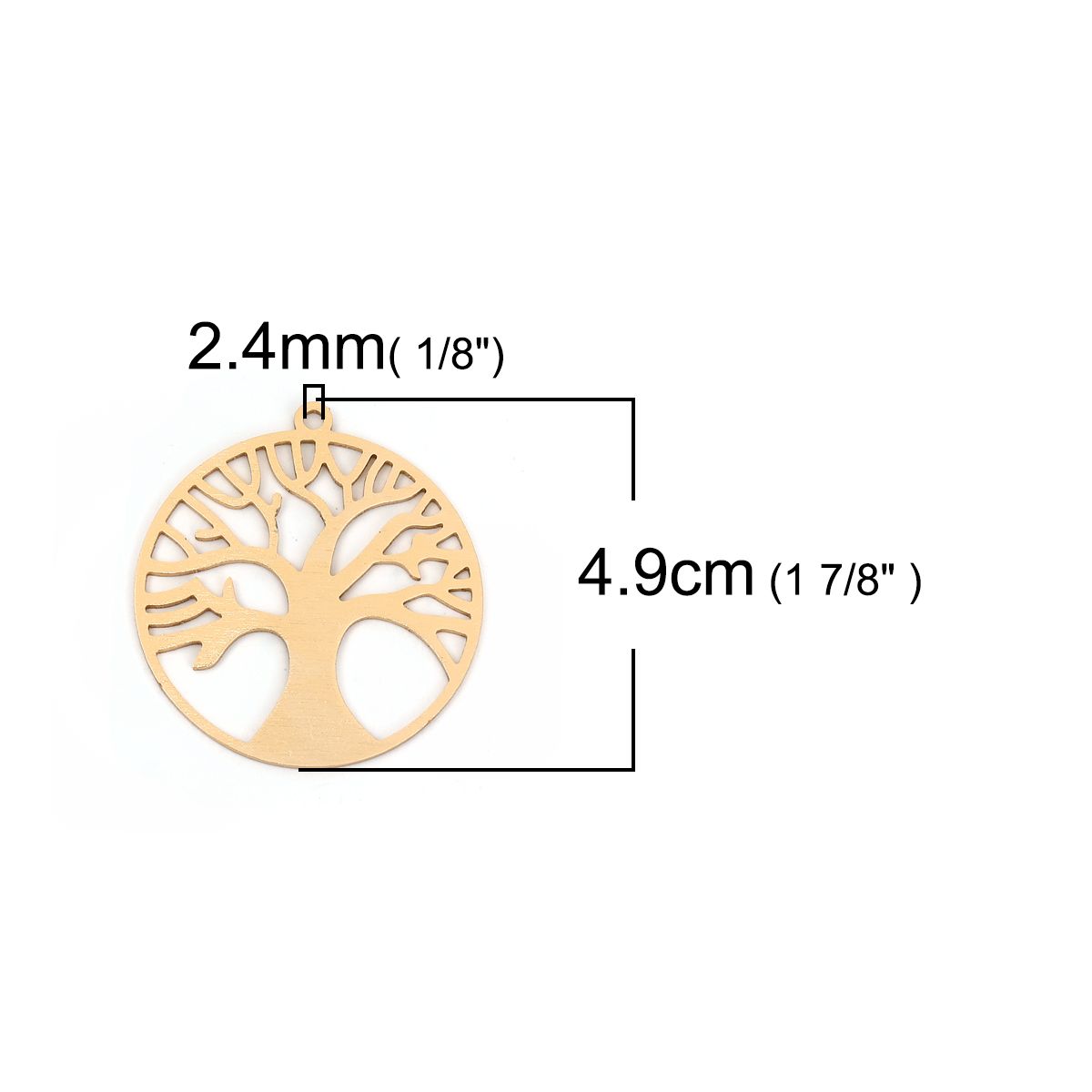 Sadingo 1 Metallanhänger Lebensbaum - 49 x 45 mm - Gold Letzte 2 Tage