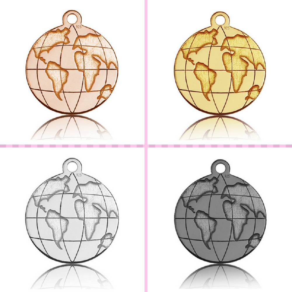 Sadingo Sterling Silver 925er Anhänger Globus Charm Globe Bis zu 50% Rabatt