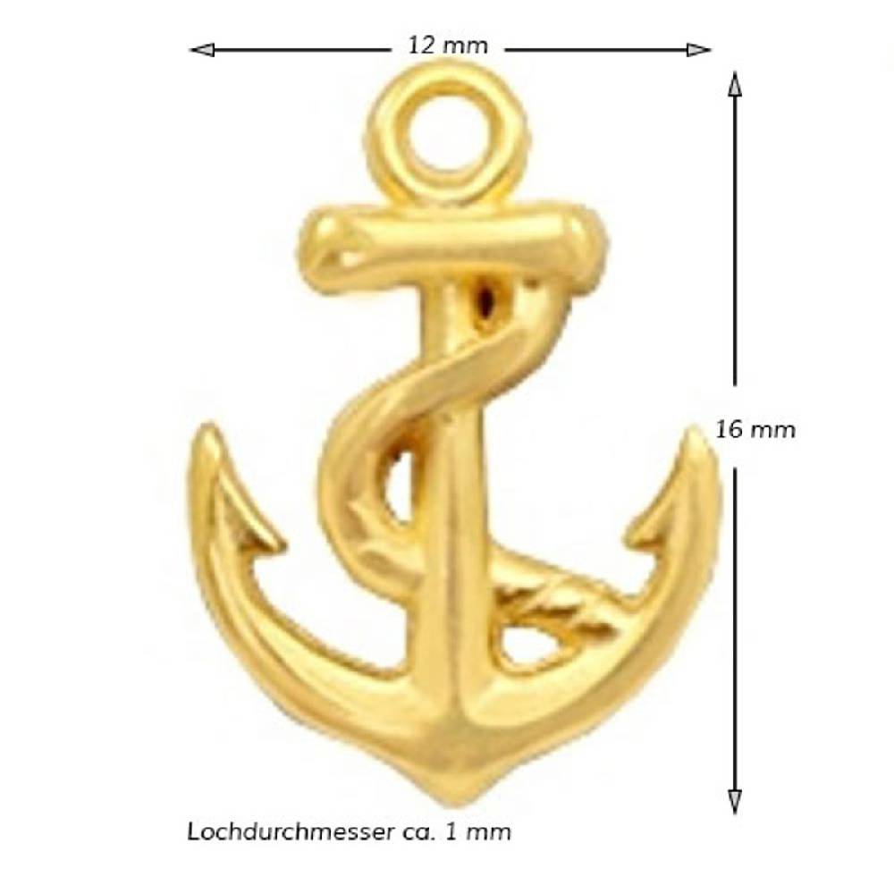 Sadingo Schmuckanhänger Anker 16 x 12 mm Bis zu 60% Rabatt