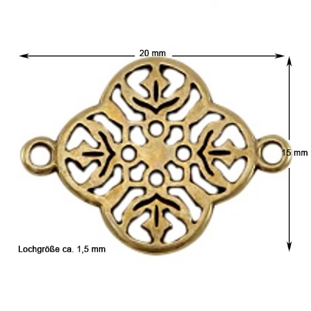 Sadingo Schmuckverbinder Bohemian | 20x15 mm Nur noch ein Tag übrig
