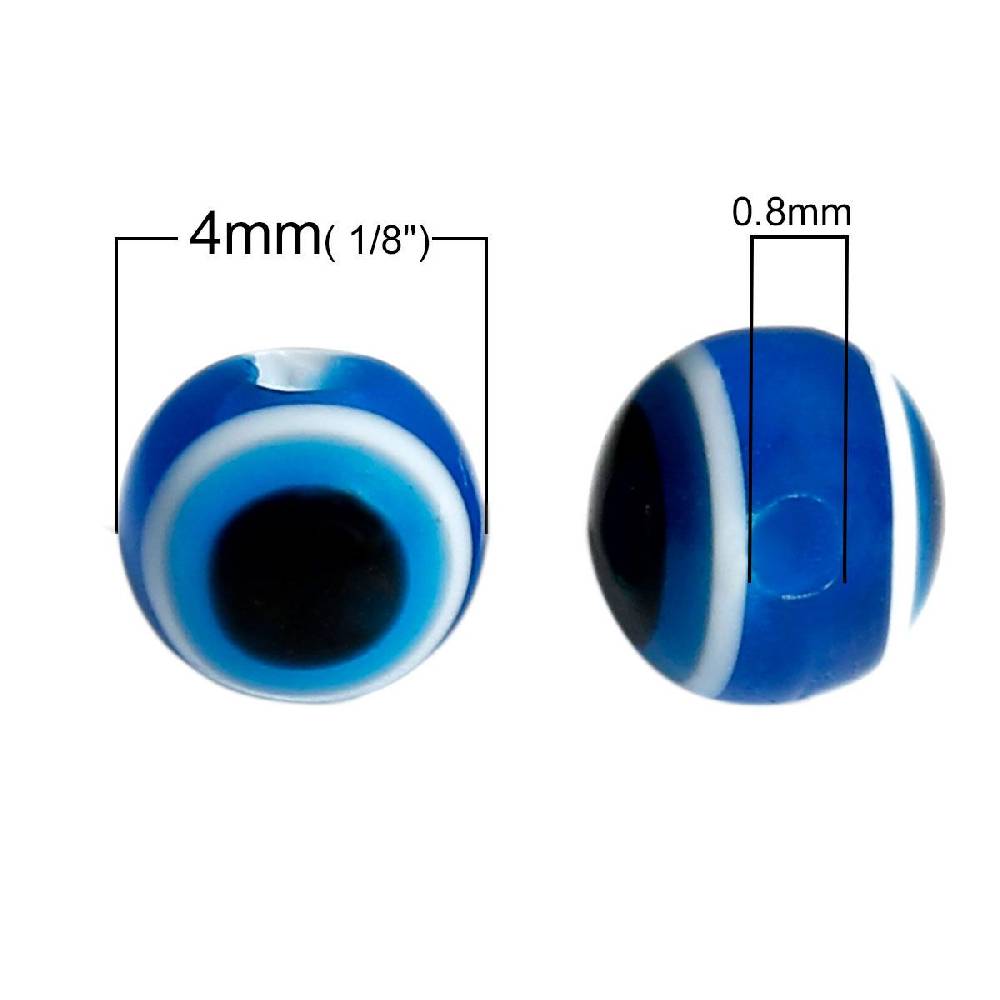 Sadingo Acrylperlen Böser Blick | 100 Stück, 4 - 10mm Super Rabatt
