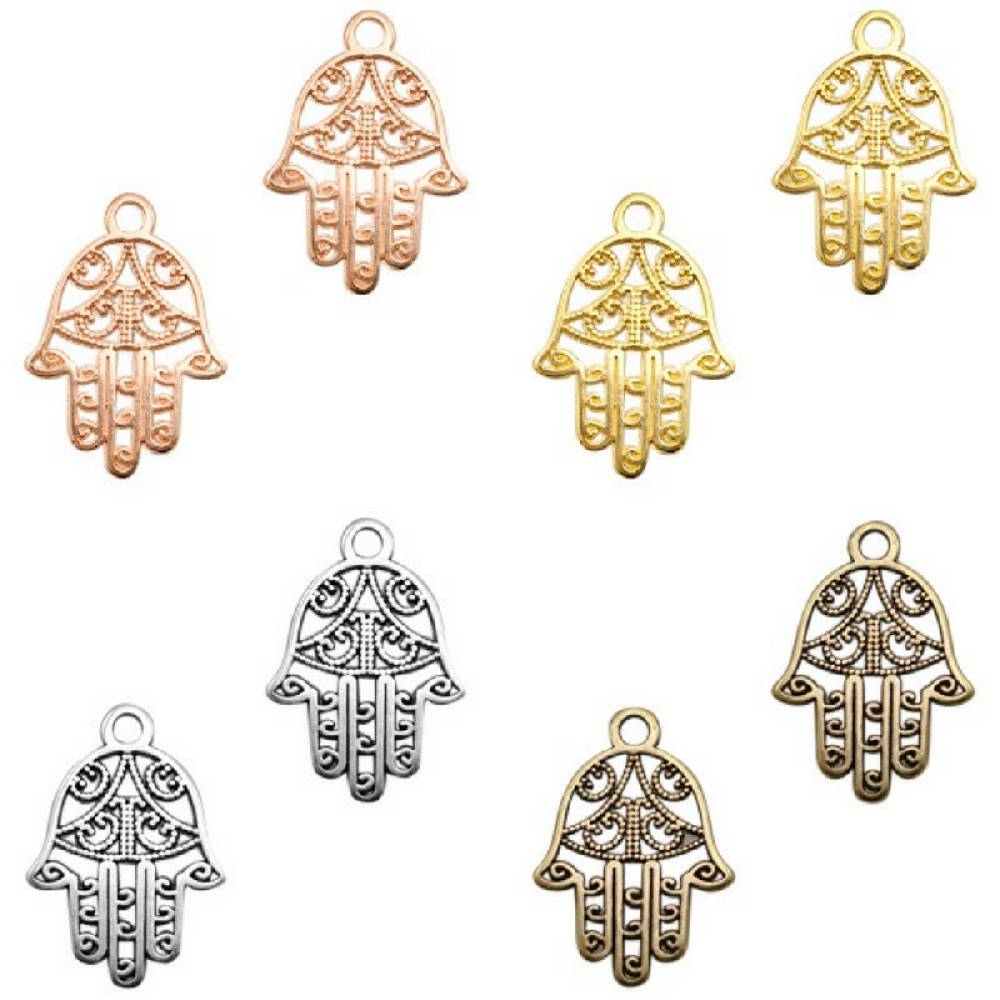 Sadingo Schmuckanhänger Hamsa Hand 16 x 10 mm, 2 Stück Kostenloser Versand international