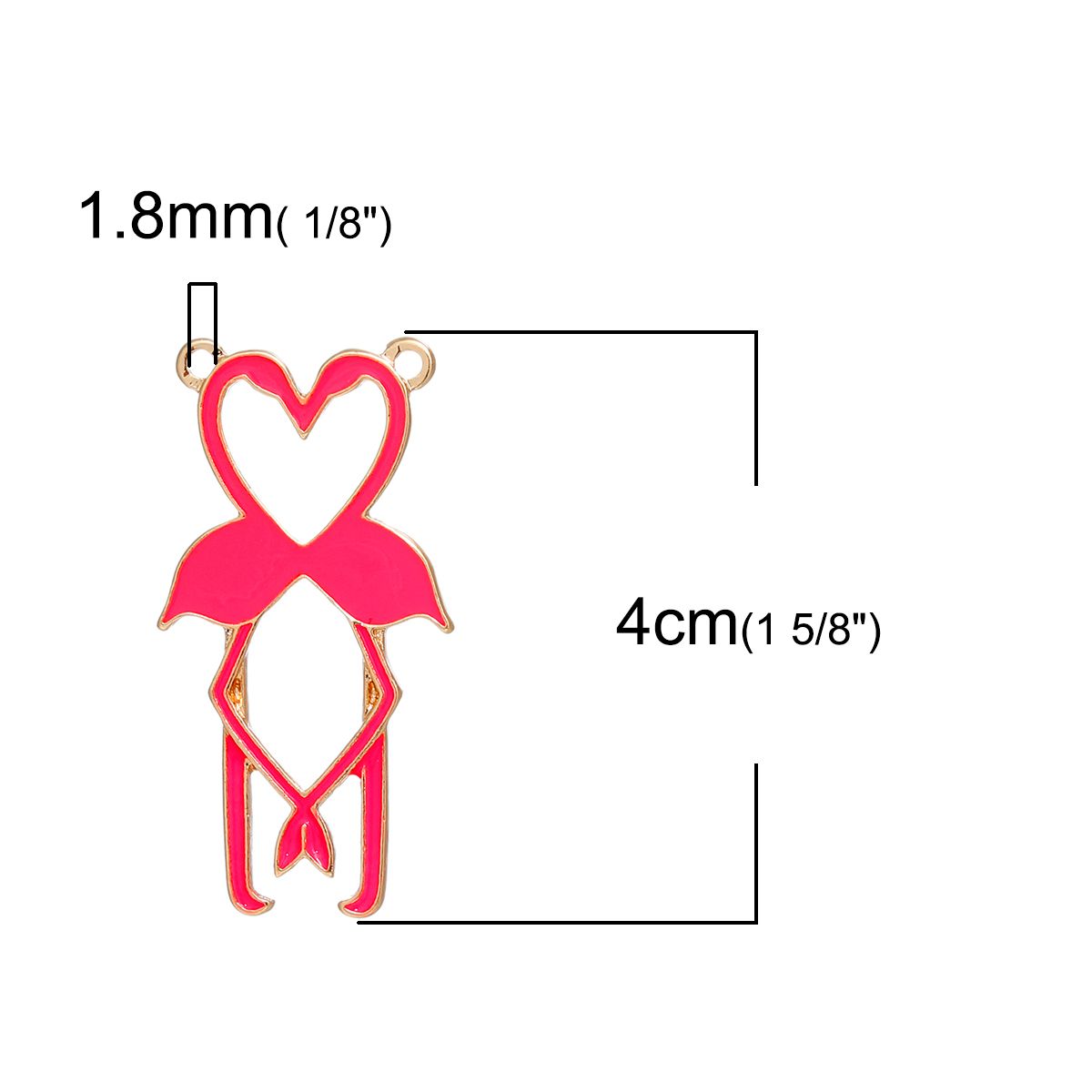 Sadingo Schmuckverbinder Flamingo - 3 Stk. - Neon-Pink Im Verkauf