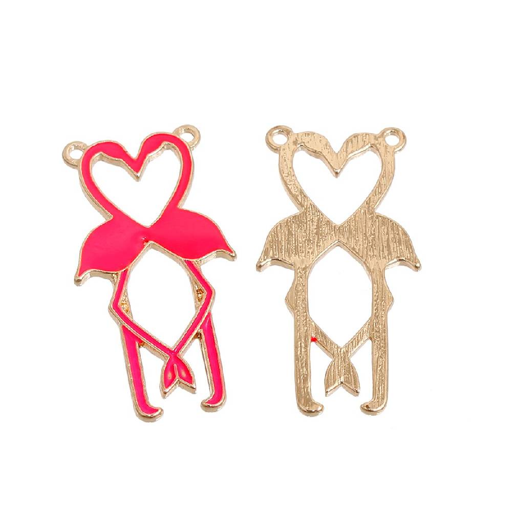 Sadingo Schmuckverbinder Flamingo - 3 Stk. - Neon-Pink Im Verkauf