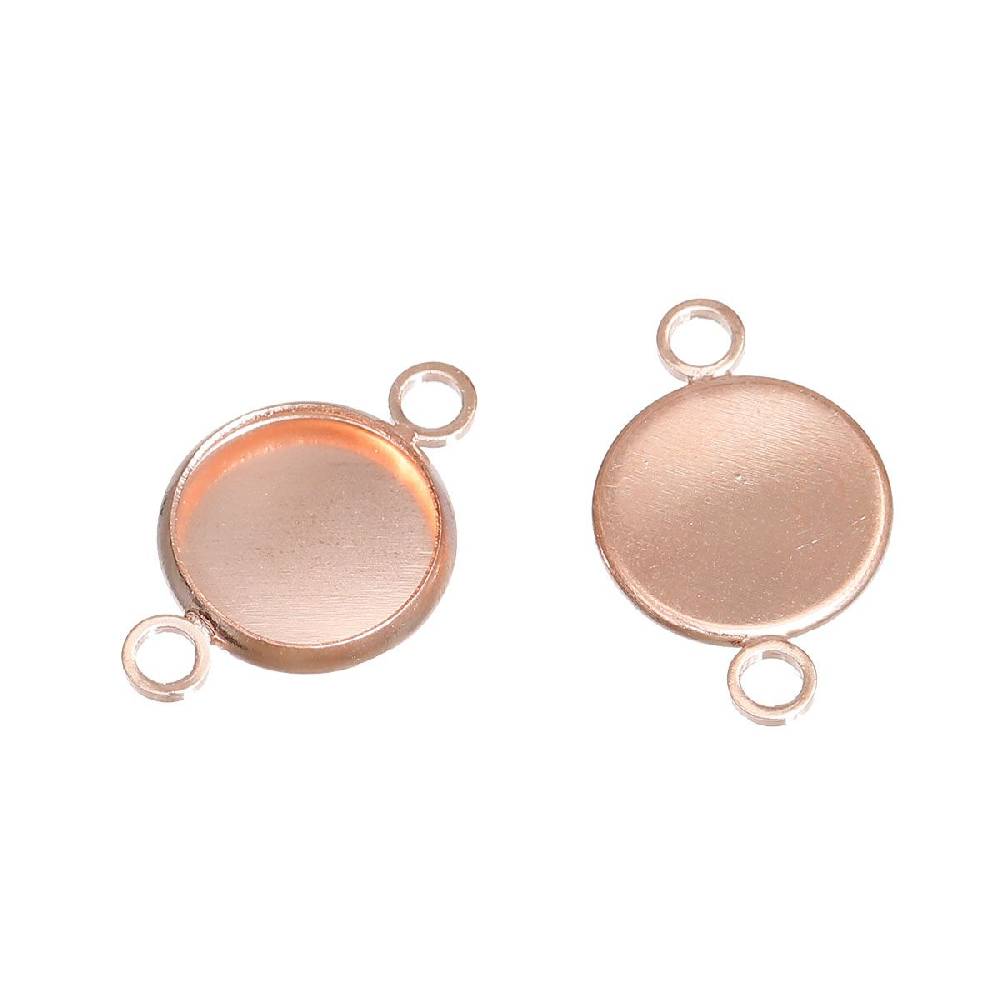 Sadingo Schmuckverbinder Fassung für 10 mm Cabochons | 10 Stkück, 19x12 mm 2025