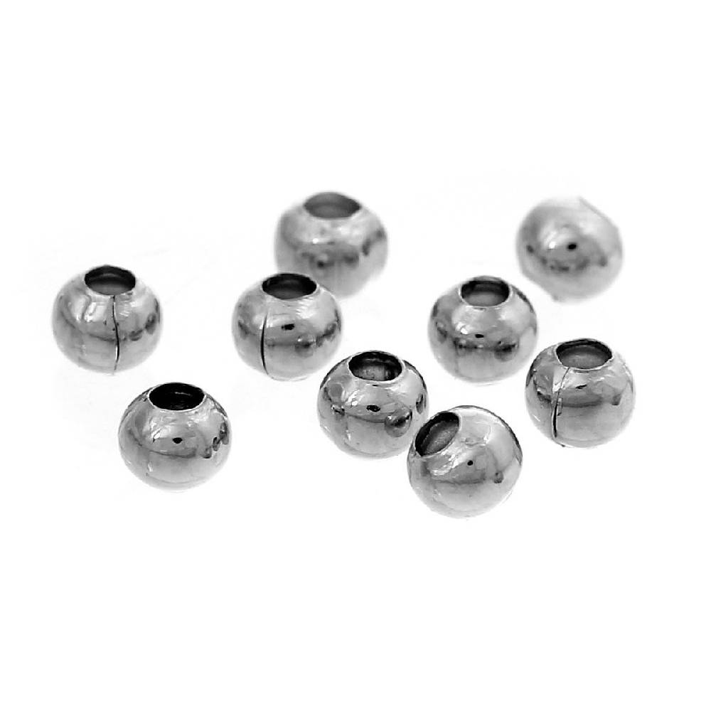 Sadingo Metallperlen - 100 Stk. - Ø 3 mm - Silberfarben Angebote