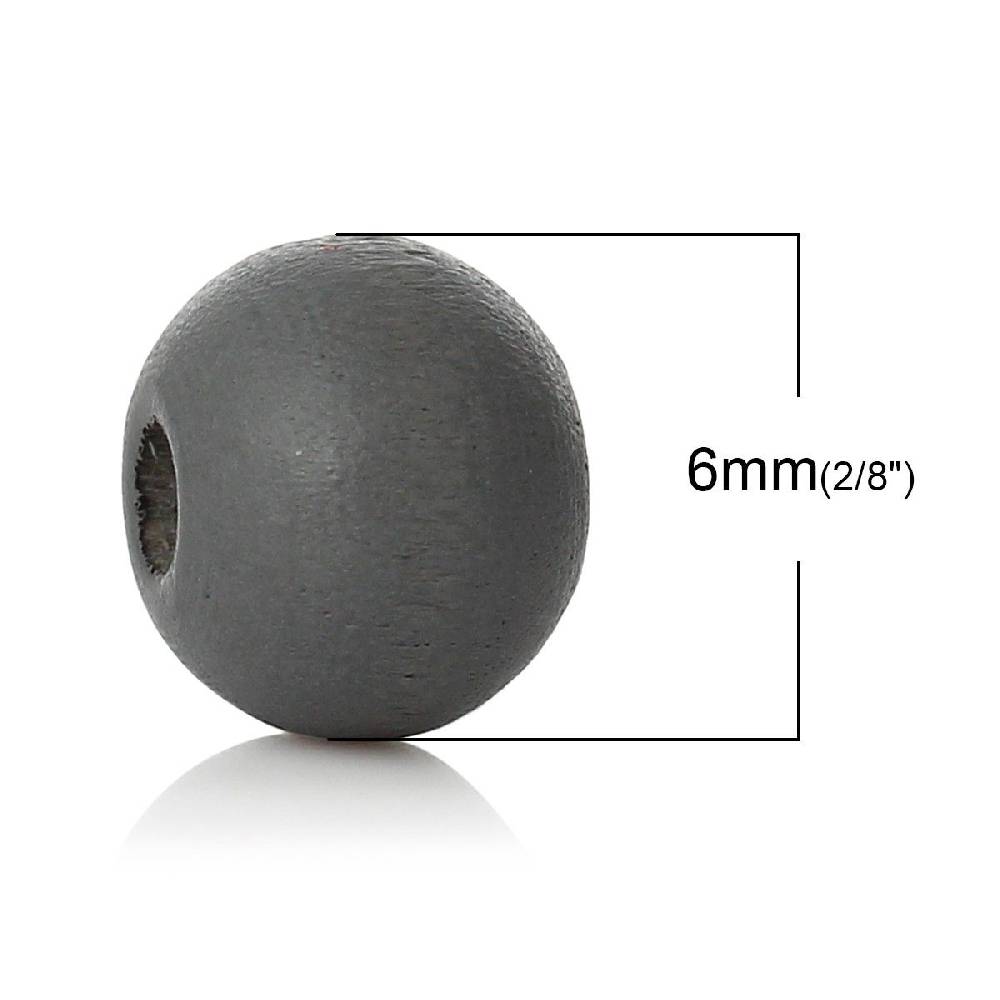 Sadingo Holzperlen Dunkelgrau - 50 Stück - 6 mm Hotsell