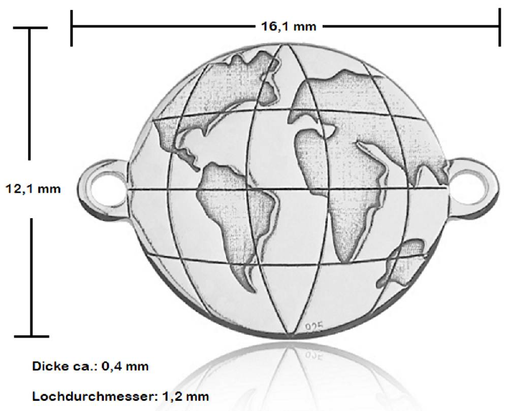 Sadingo Schmuckverbinder Globe | 12,1x16,1 mm Großer Ausverkauf