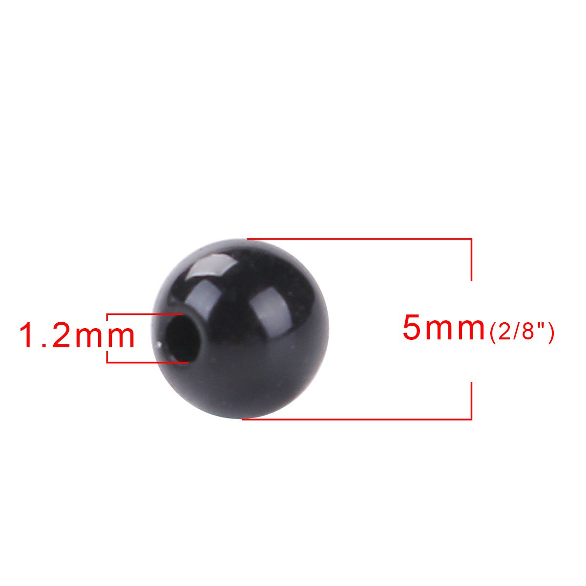 Sadingo Acrylperlen schwarz poliert | 500 Stk., 5 mm Neuheiten
