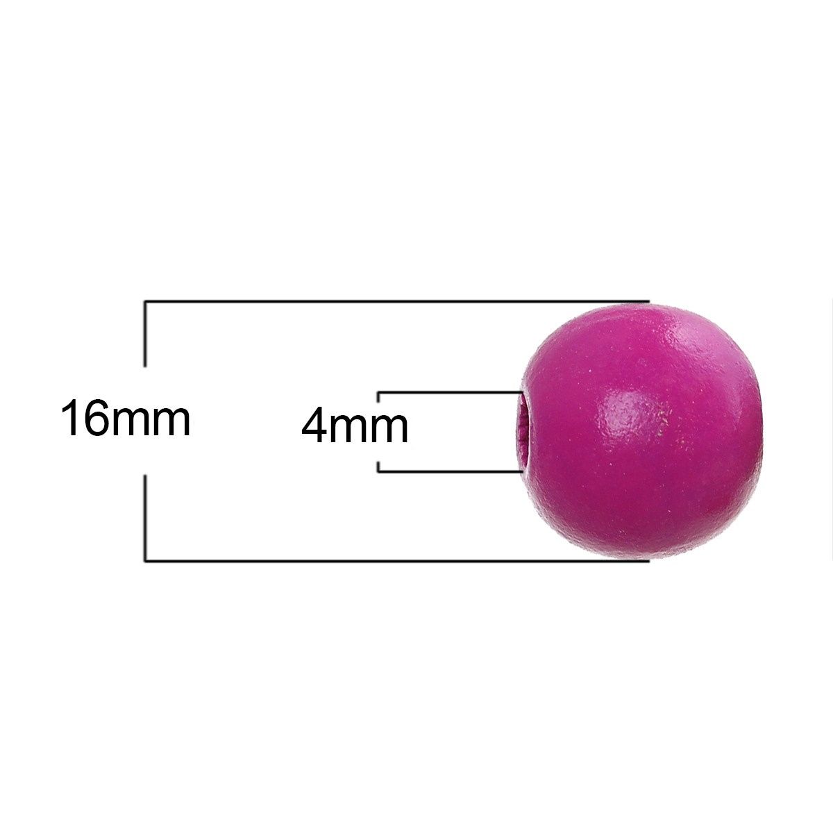 Sadingo Holzperlen bunt | 100 Stk. 16mm Riesige Ersparnisse