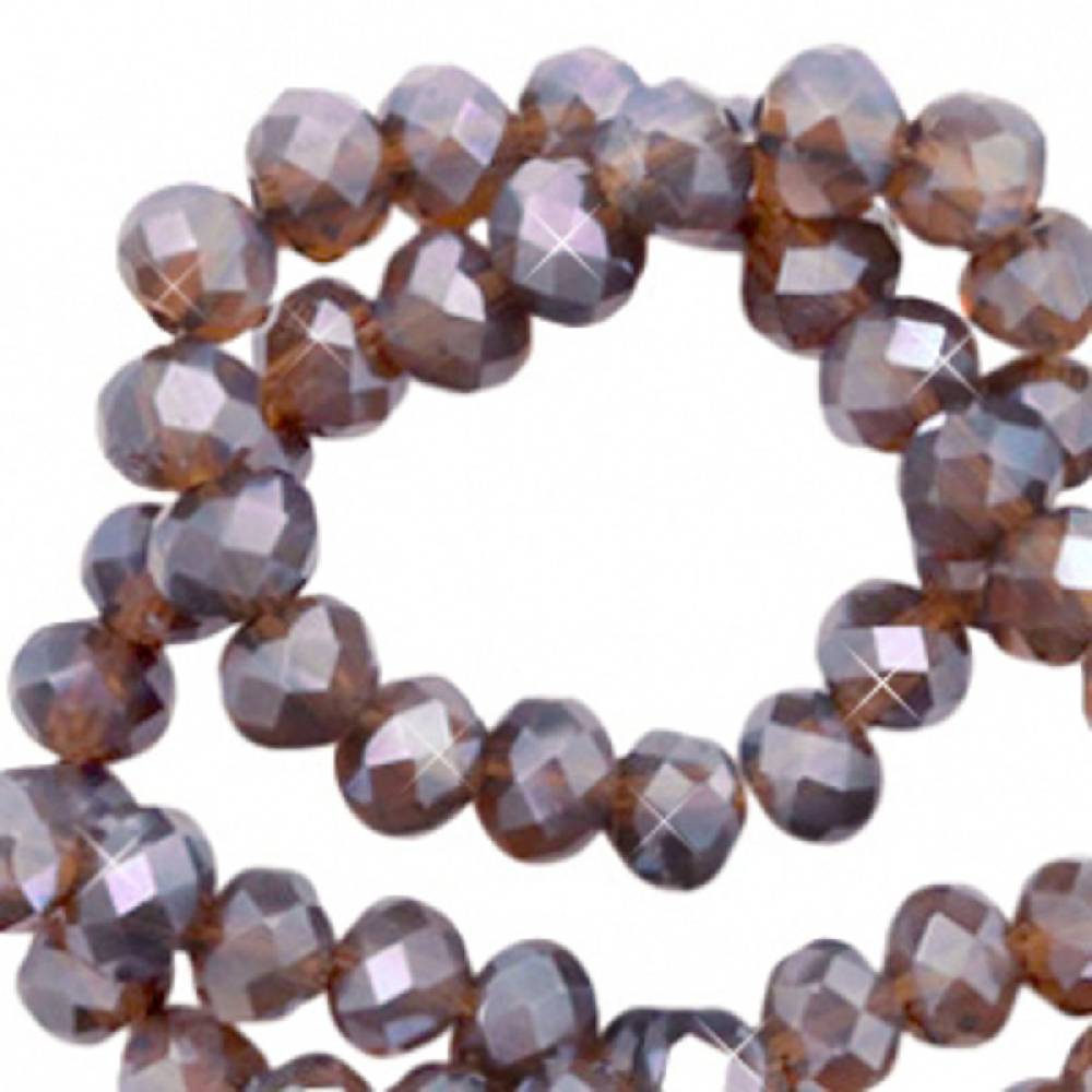 Sadingo Glasperlen Facettiert Lila glänzend 6mm 80 Stück Kostenlose Rückgabe