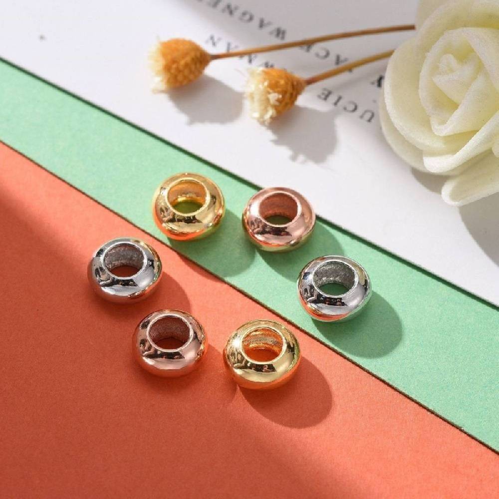 Sadingo Metallperlen Set, 30 Perlen, 3 Farben - Silber, Gold, Rosegold Begrenzte Freigabe