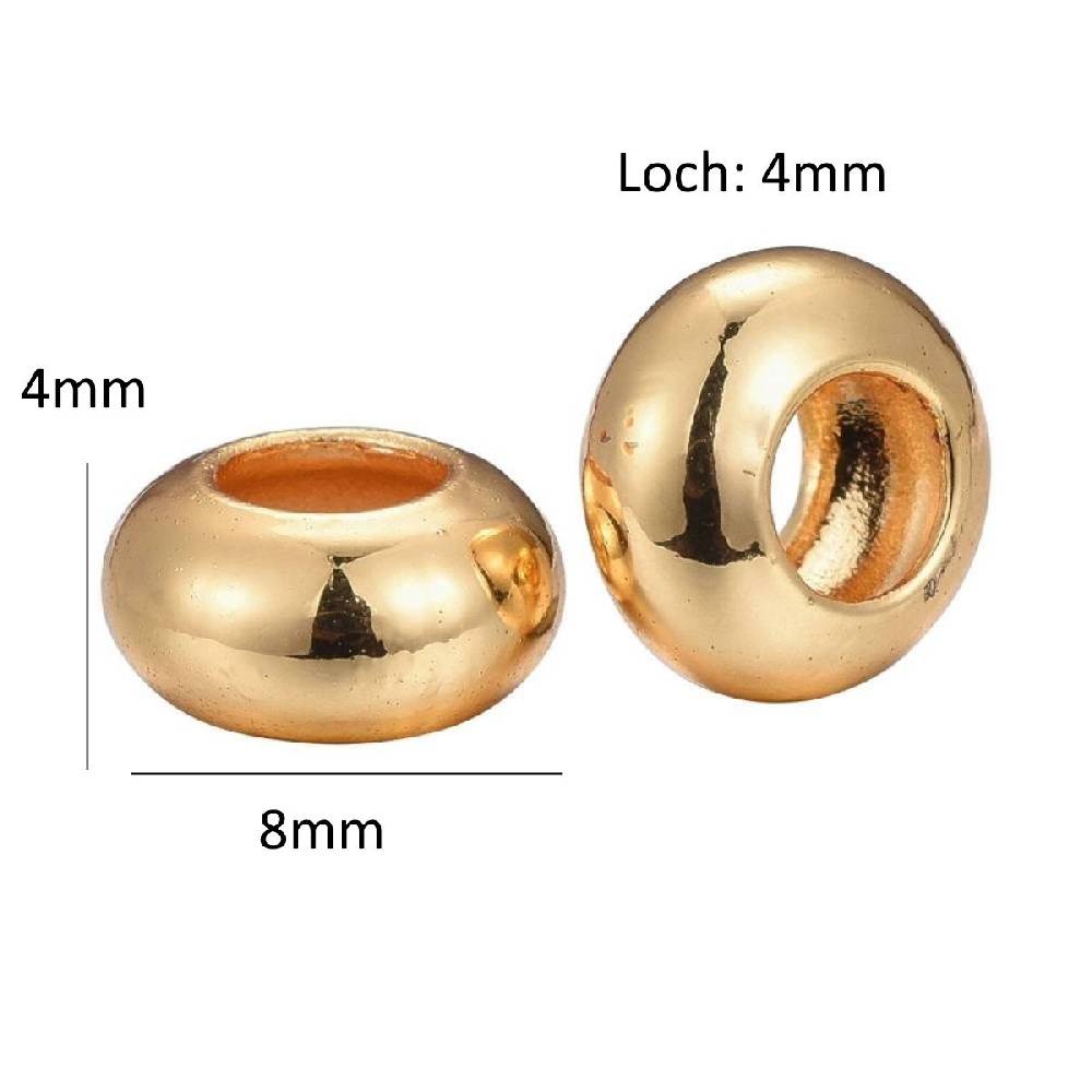 Sadingo Metallperlen Set, 30 Perlen, 3 Farben - Silber, Gold, Rosegold Begrenzte Freigabe