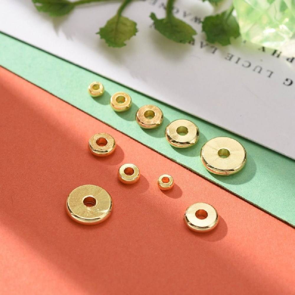 Sadingo Metallperlen Set | 1 Box, 75 Perlen, Gold, vers. Durchmesser Letzte 3 Tage