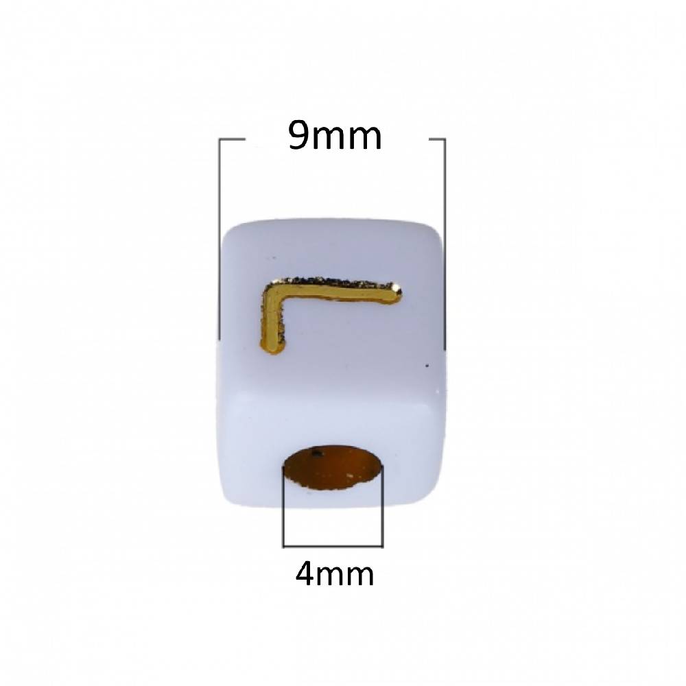 Sadingo Buchstabenperlen Mix Gold, 9mm 100Stück Neueste Stile