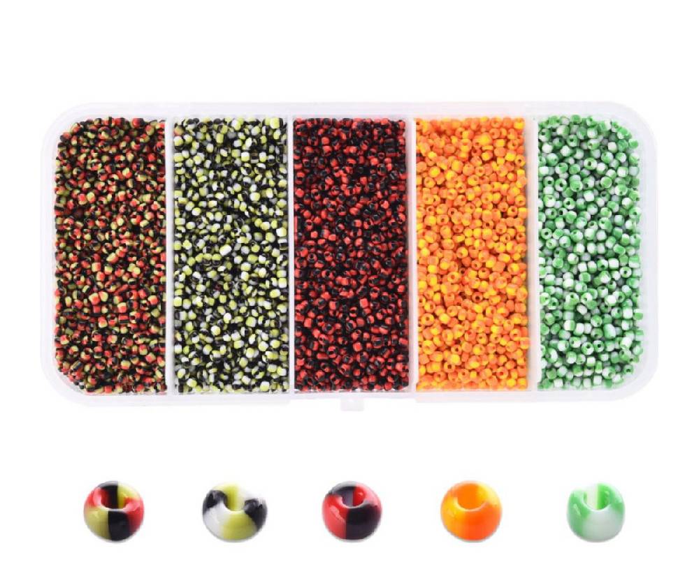Sadingo Rocaillesperlen | 5 Farben je 16 Gramm, 1-1,5 mm Letzte 2 Tage